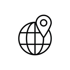 Location icon design with white background stock illustration