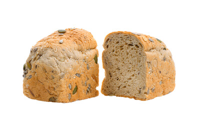 Whole wheat bread on  transparent png