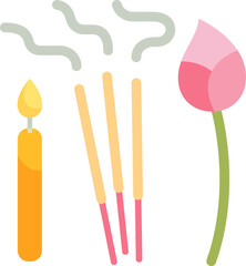 buddhism triple gem flat icon for decoration,ornament, website, web, mobile app, printing, banner, logo, poster design, etc.