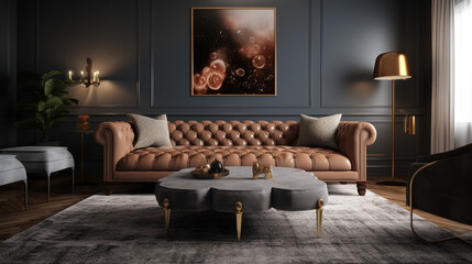 a luxury living room, generative ai