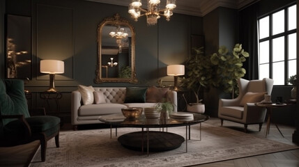 a luxury living room, generative ai