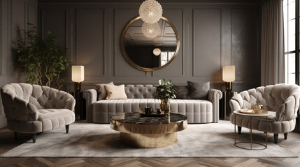 a luxury living room, generative ai