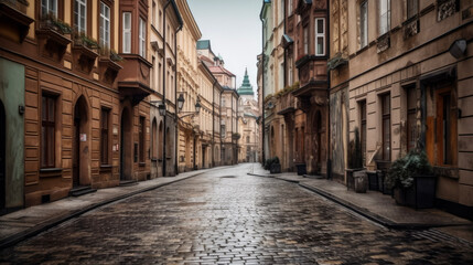 Obraz premium narrow street in the town