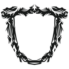 Fototapeta premium Hand drawn vintage border frame vector