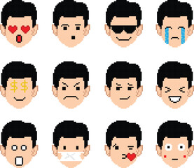 Pixel Art of Emoji Design, Express Yourself with Pixel Art Emoji Designs: A Playful Twist on Digital Communication