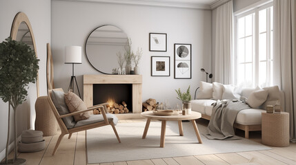 a Scandinavian-style living room, generative ai