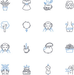 Mesmerizing magic line icons collection. Enchantment, Sorcery, Hypnotic, Bewitching, Enrapture, Charismatic, Trance vector and linear illustration. Spellbinding,Illusion,Mystic outline signs set