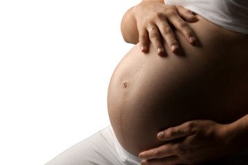 Closeup of a Pregnant Belly