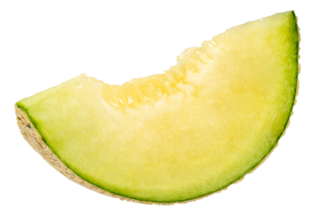 Crown Musk Melon on white background, Shizuoka Crown Melon Yama Grade on white backgroung PNG File. 
