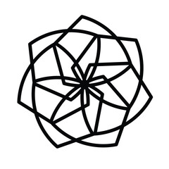 Naklejka premium Abstract circular geometric elements round pattern decorative vector design element illustration eps