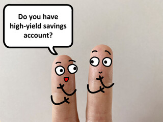 Finger art about savings account