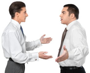 Two Businessman in an Argument, Isolated
