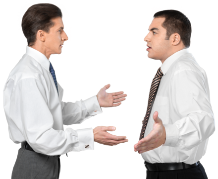 Two Businessman in an Argument, Isolated