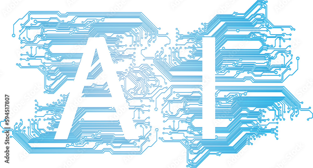 Poster abstract blue computer technology background with circuit board and circle tech.illustration for ele