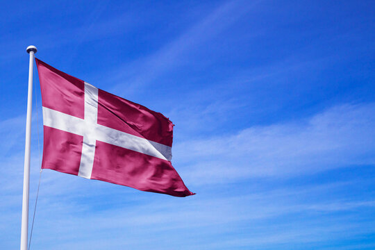 Denmark waving flag, flag in a pole, memorial day, freedom of speech, horizontal flag, rectangular, national, raise a flag, emblem