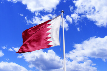 Bahrain waving flag, flag in a pole, memorial day, freedom of speech, horizontal flag, rectangular, national, raise a flag, emblem