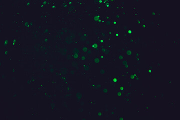 Vintage green bokeh created by neon lights