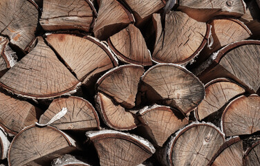 Stack of logs for irrigation