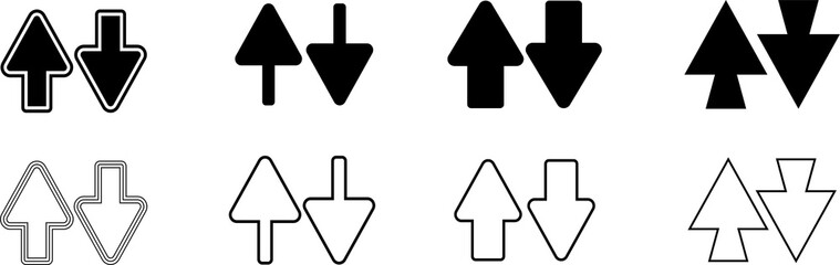 Black vector arrows collection. Arrow. Cursor.Arrows black icons. Arrow icon. Arrow vector collection. Arrow. Cursor. Modern simple arrows. Vector illustration.Modern simple arrows.