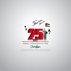 Vector illustration for Happy National day Jordan