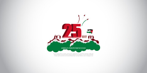Vector illustration for Happy National day Jordan