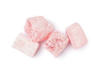 Tasty Turkish Delight isolated on white background