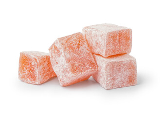 Tasty Turkish Delight isolated on white background