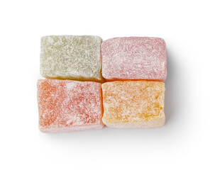 Tasty Turkish Delight isolated on white background
