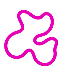 Pink Abstract Shapes Outline Vectors 