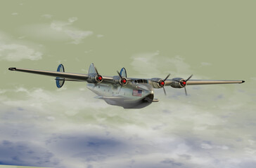Yankee Clipper Boeing 314, made with 3 D Software