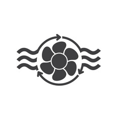illustration of exhaust fan, vector art.