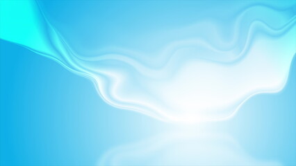 Light blue smooth glossy wave abstract background