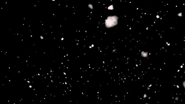 Winter Snow, Falling snow animation loop Slow motion