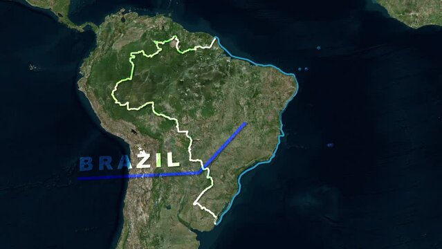 Brazil Map Animation