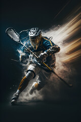 Obraz na płótnie Canvas Credible_lacrosse_epic_light_streaks_volumetric_lighting_cinema