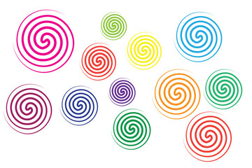 Vector illustration of colorful geometric circles