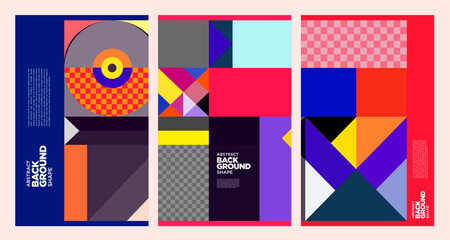 Vector colorful geometric abstract background for summer banner