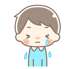 泣いている男の子