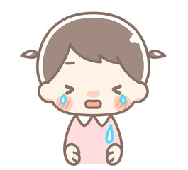 泣き叫ぶ女の子