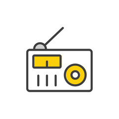 Radio icon design with white background stock illustration