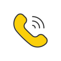 Call icon design with white background stock illustration