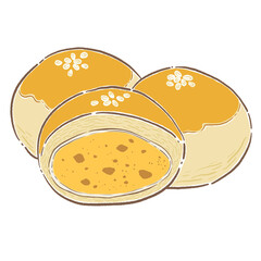 Chinese pastry Moon Cake Bean