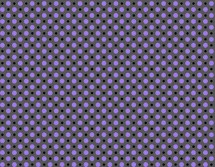 Geometric fabric seamless pattern Small lilac violet black polka dots on a dark gray background