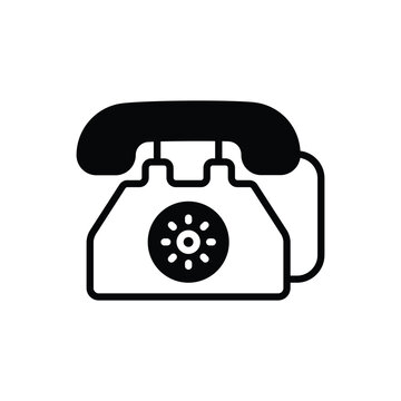 Old Phone icon design with white background stock illustration