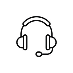 Headphone icon design with white background stock illustration