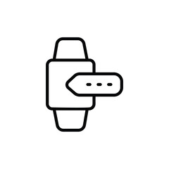 Smartwatch icon design with white background stock illustration