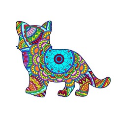 Colorful Cat Mandala