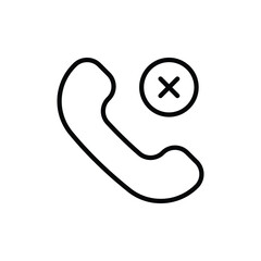 Call Reject icon design with white background stock illustration