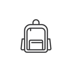 School bag line icon