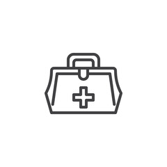 Doctor bag line icon